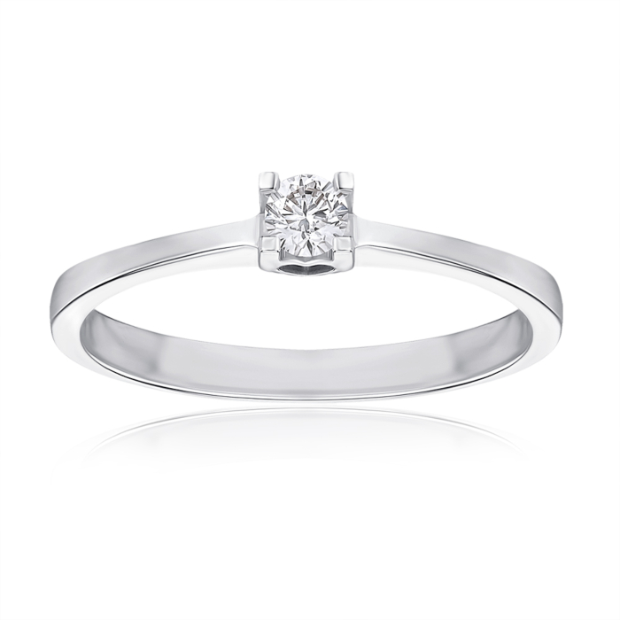 Кольцо из платины с бриллиантом. Артикул 52430/07/1/9024