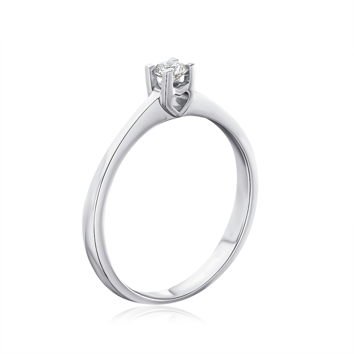 Кольцо из платины с бриллиантом. Артикул 52430/07/1/9024