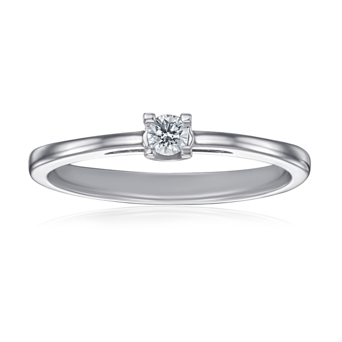 Золота каблучка з діамантом. Артикул 52434/02/1/8602