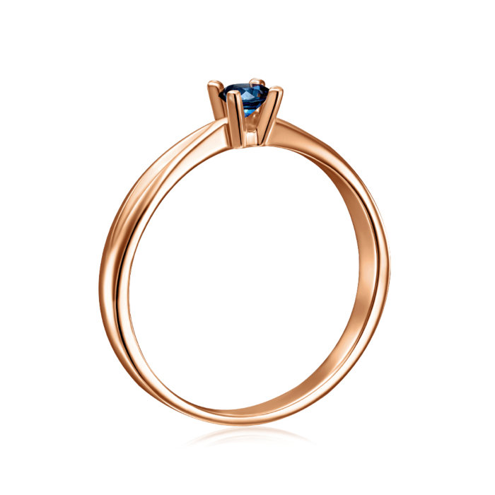 Золотое кольцо с сапфиром. Артикул 52435/сап