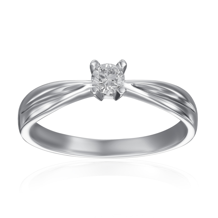 Золотое кольцо с бриллиантом. Артикул 52435/02/1/9218