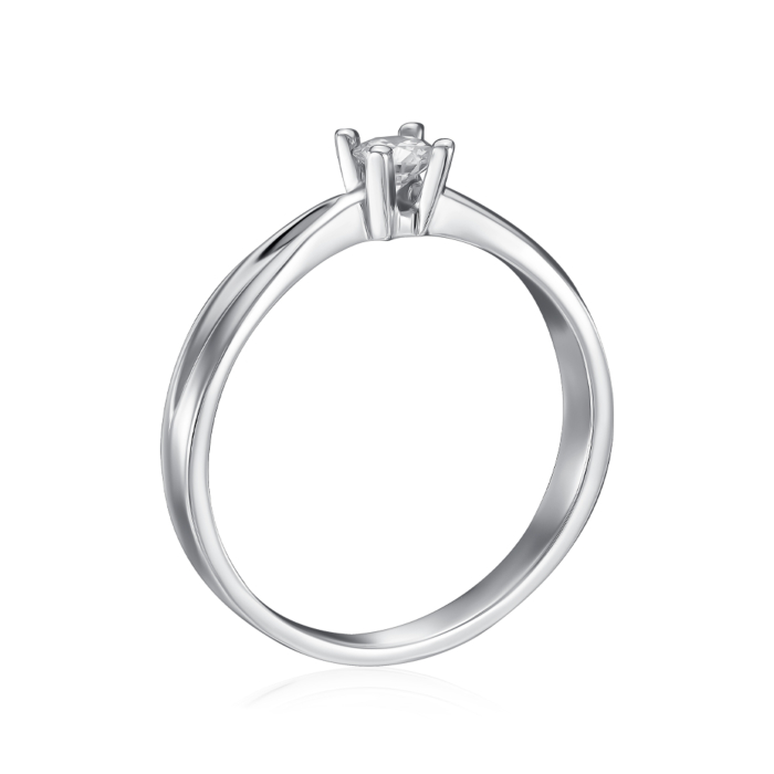 Золотое кольцо с бриллиантом. Артикул 52435/02/1/9218