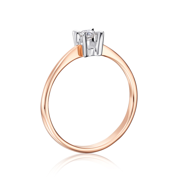 Золота каблучка з діамантом. Артикул 52436/14/1/9024