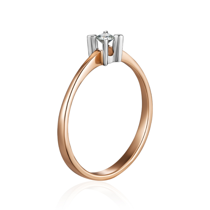 Золота каблучка з діамантом. Артикул 52436/14/1/8602