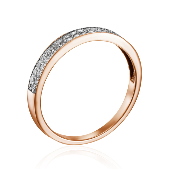 Золота каблучка з діамантами. Артикул 52457/1