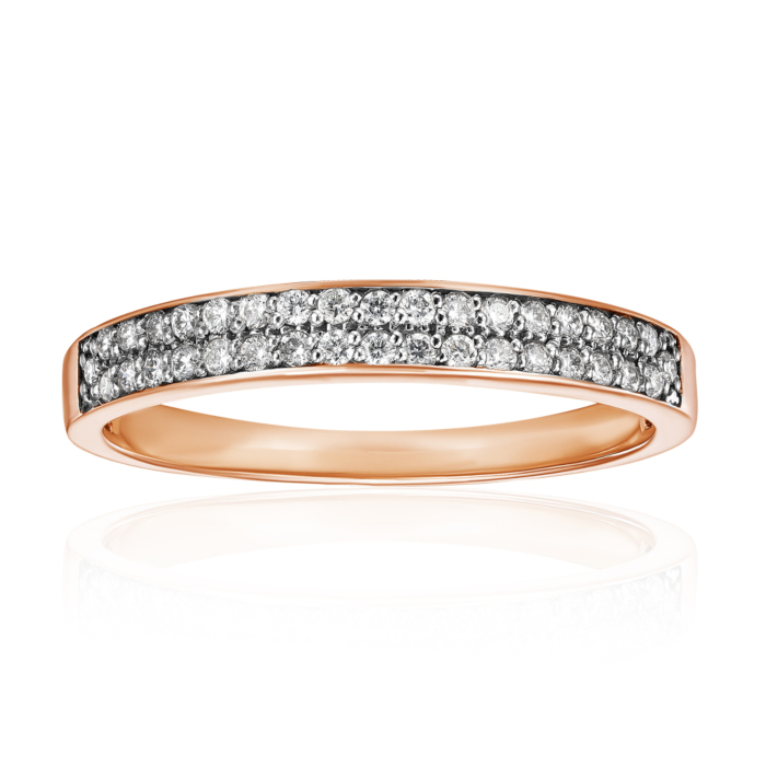 Золота каблучка з діамантами. Артикул 52457/1
