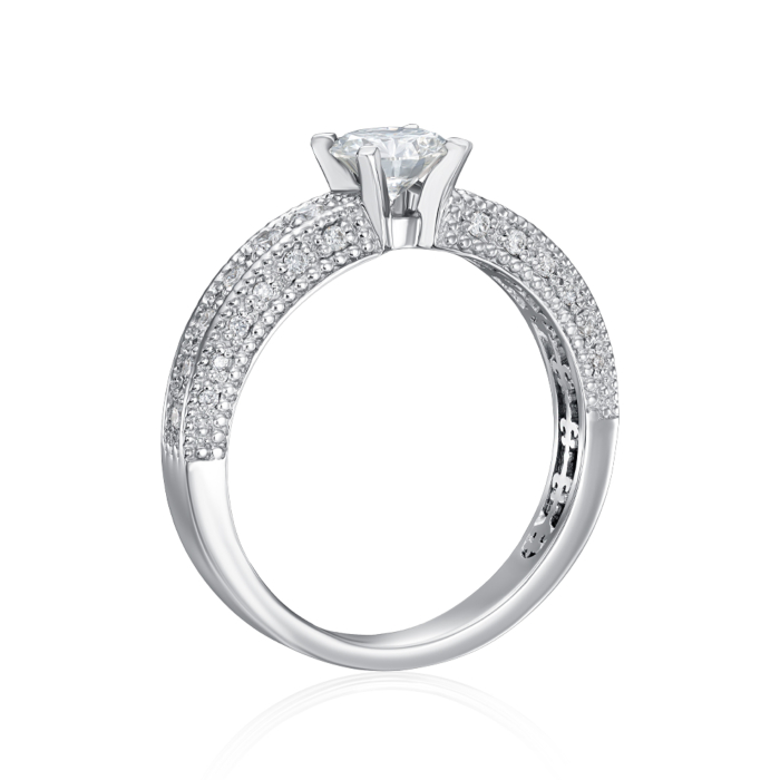 Золотое кольцо с бриллиантами. Артикул 52458/02/1/10845