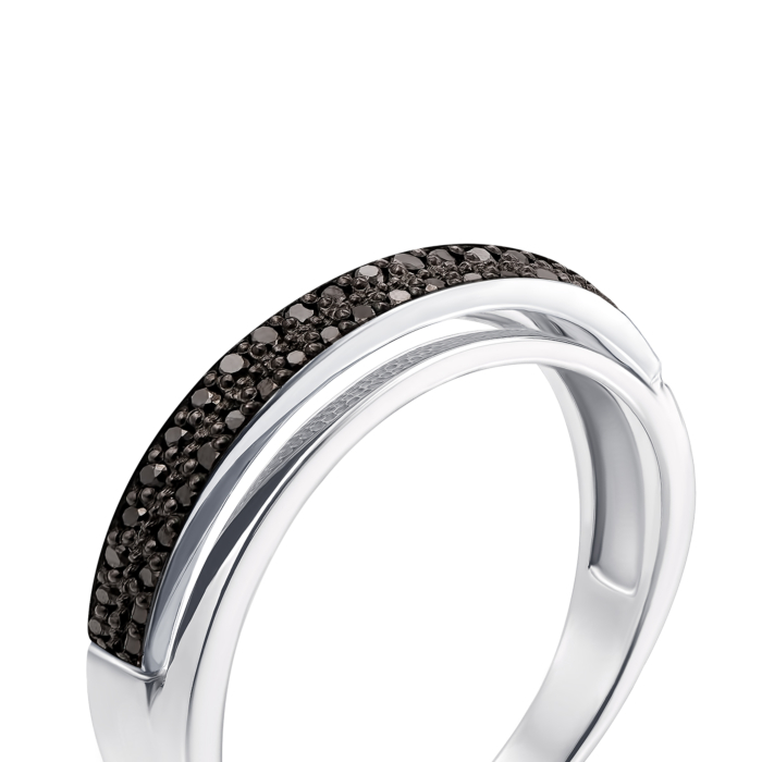 Золотое кольцо с бриллиантами. Артикул 52459/02/1/8043 (52459/б ч)