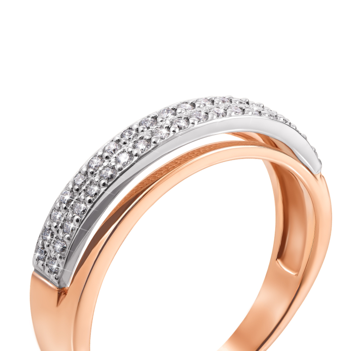 Золотое кольцо с бриллиантами. Артикул 52459/1