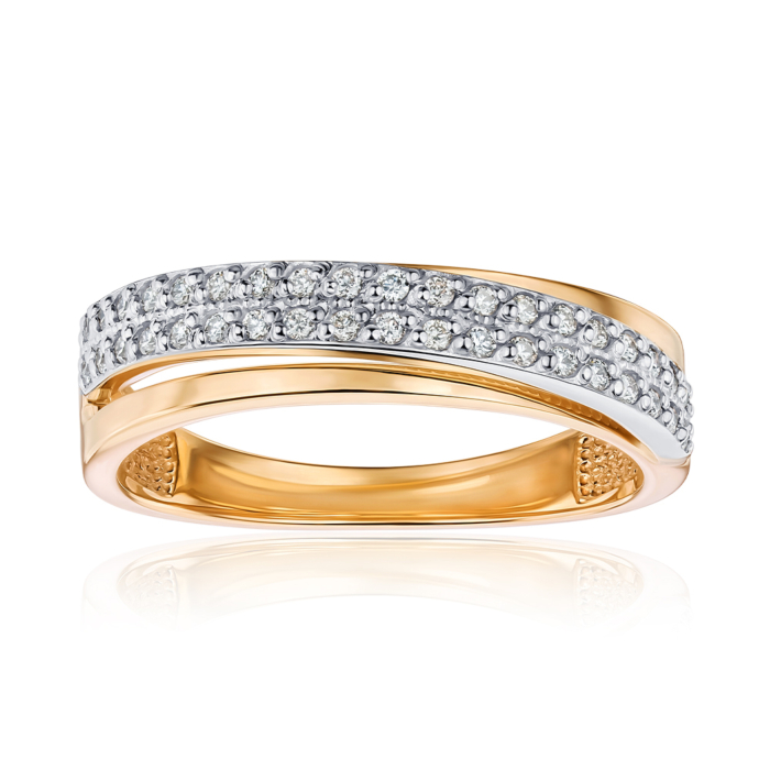 Золотое кольцо с бриллиантами 52459/14/1/9023