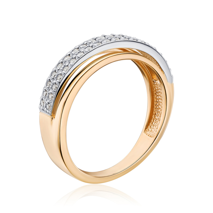 Золотое кольцо с бриллиантами 52459/14/1/9023