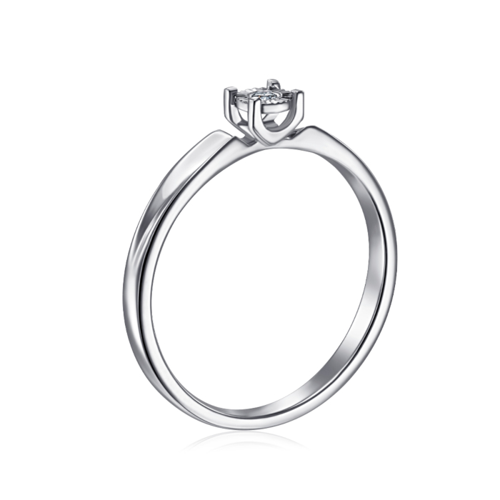 Золотое кольцо с бриллиантом. Артикул 52468/02/3/9022