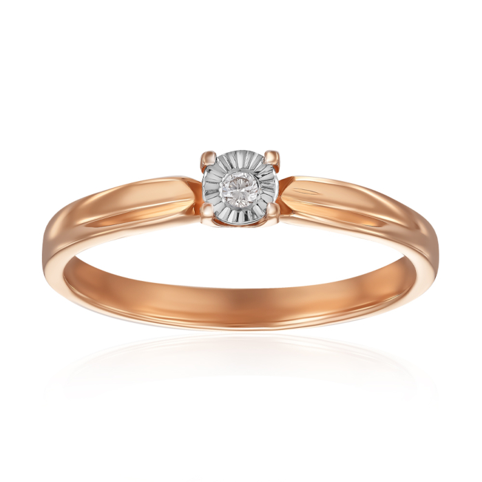 Золотое кольцо с бриллиантом. Артикул 52468/14/3/9022