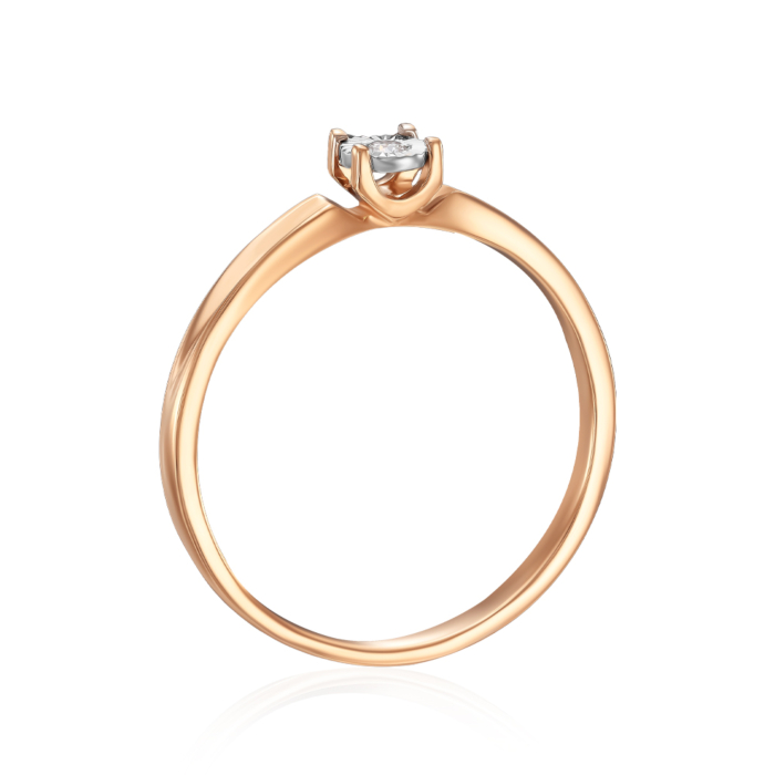 Золотое кольцо с бриллиантом. Артикул 52468/14/3/9022