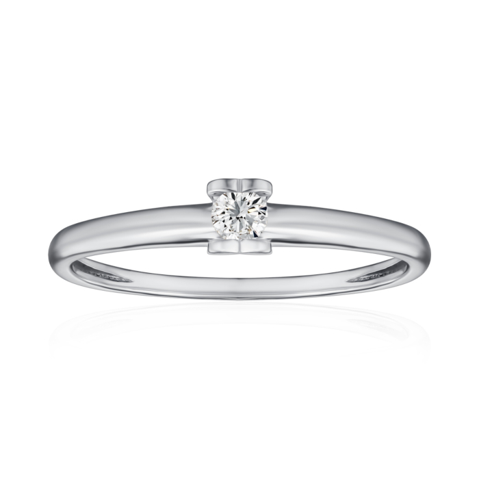 Золота каблучка з діамантом. Артикул 52480/02/1/8556