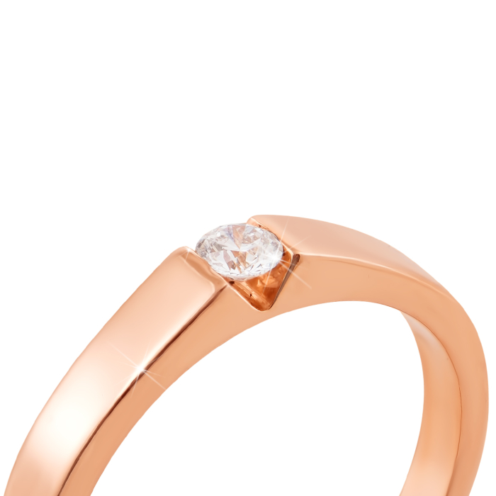 Золота каблучка з діамантом. Артикул 52490/3