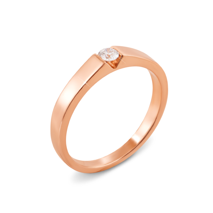 Золота каблучка з діамантом. Артикул 52490/3