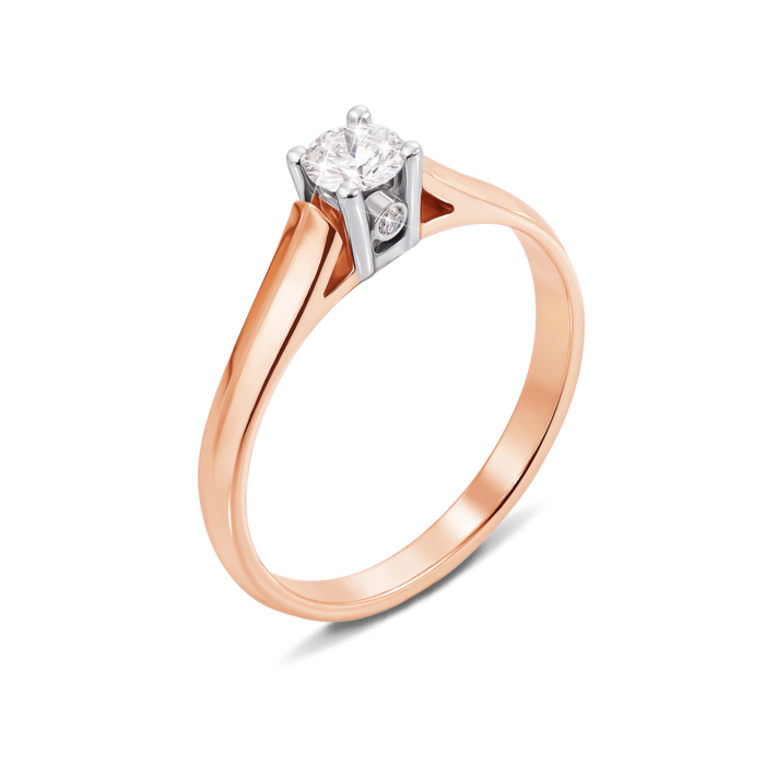 Золотое кольцо с бриллиантами. Артикул 52494/4