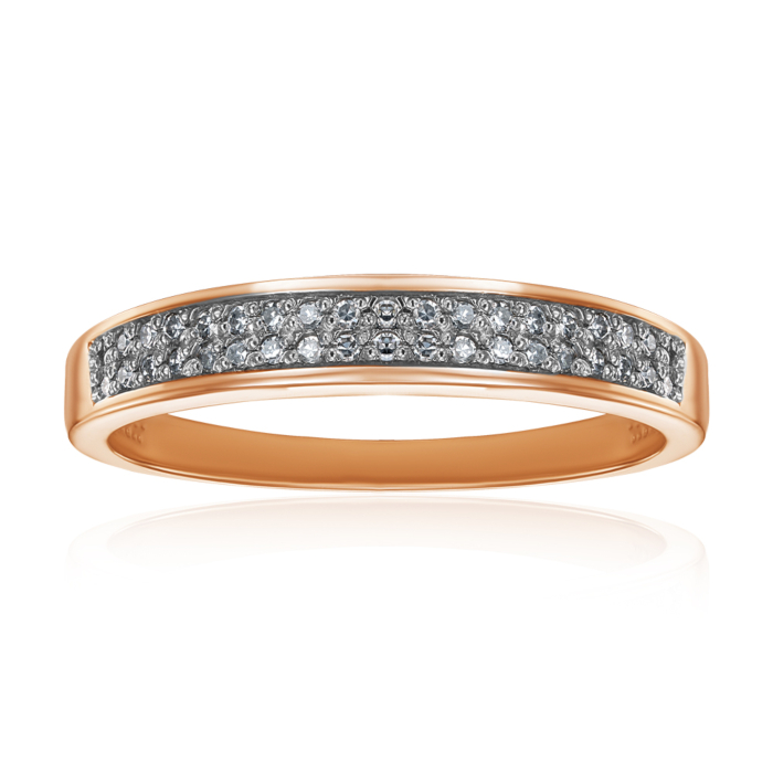 Золота каблучка з діамантами. Артикул 52495/0.8S