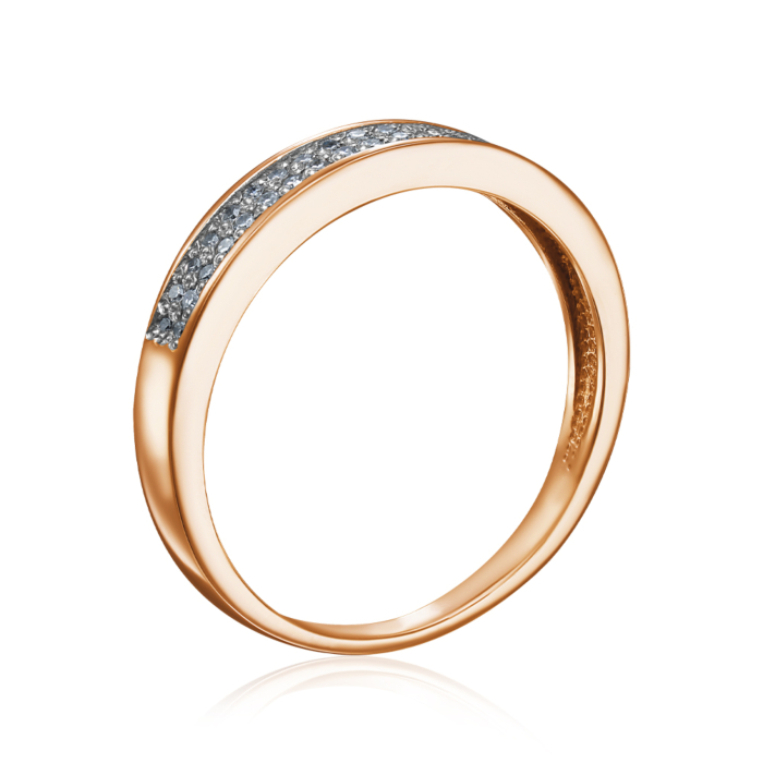 Золота каблучка з діамантами. Артикул 52495/0.8S