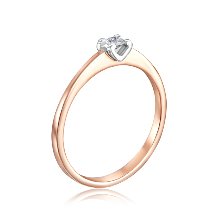 Золота каблучка з діамантом. Артикул 52503/2.5