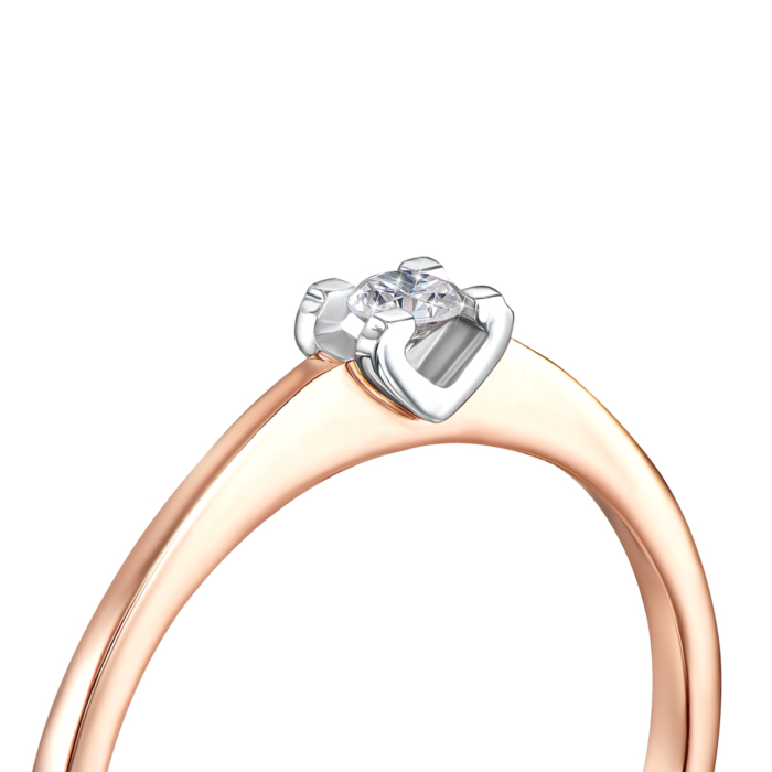 Золота каблучка з діамантом. Артикул 52503/2.5