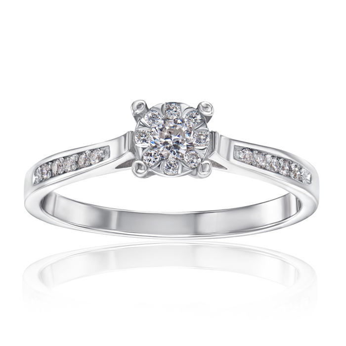 Золотое кольцо с бриллиантами. Артикул 52506/02/1/8223