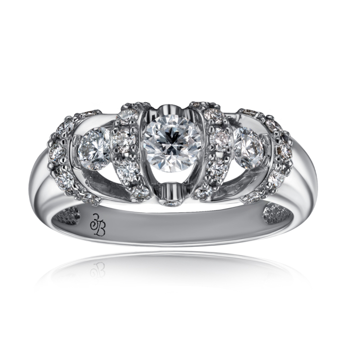 Золотое кольцо с бриллиантами. Артикул 52515/4б