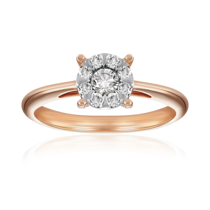 Золотое кольцо с бриллиантами. Артикул 52518/14/1/9226