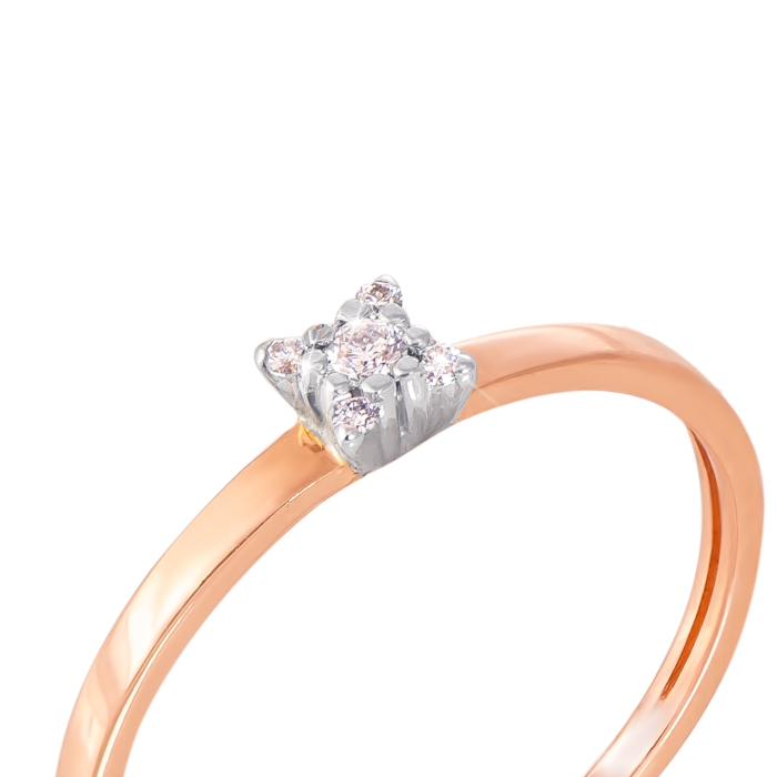 Золотое кольцо с бриллиантами. Артикул 52551/2