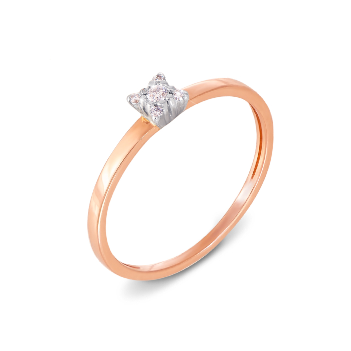 Золотое кольцо с бриллиантами. Артикул 52551/2