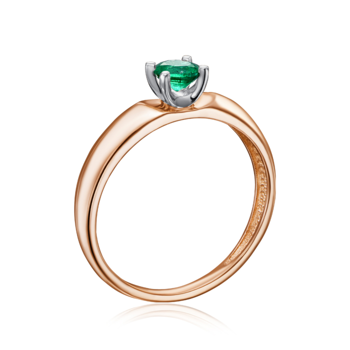Золотое кольцо с изумрудом. Артикул 52509/см