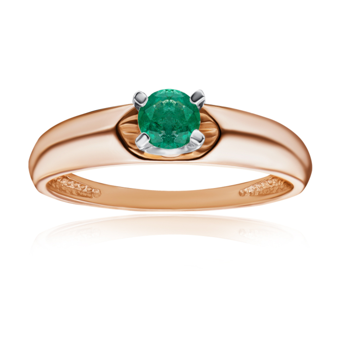 Золотое кольцо с изумрудом. Артикул 52509/см
