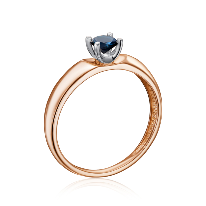 Золота каблучка з сапфіром. Артикул 52509/сап