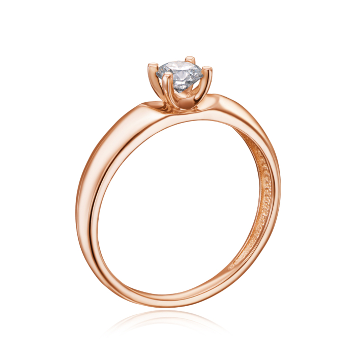 Золотое кольцо с бриллиантом. Артикул 52509/4