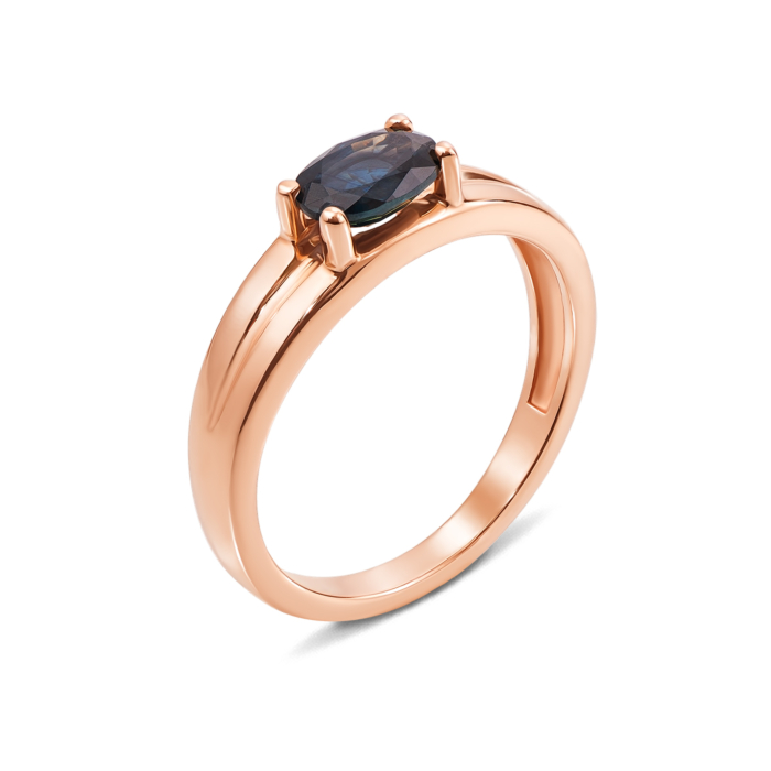 Золотое кольцо с сапфиром. Артикул 52595/сап