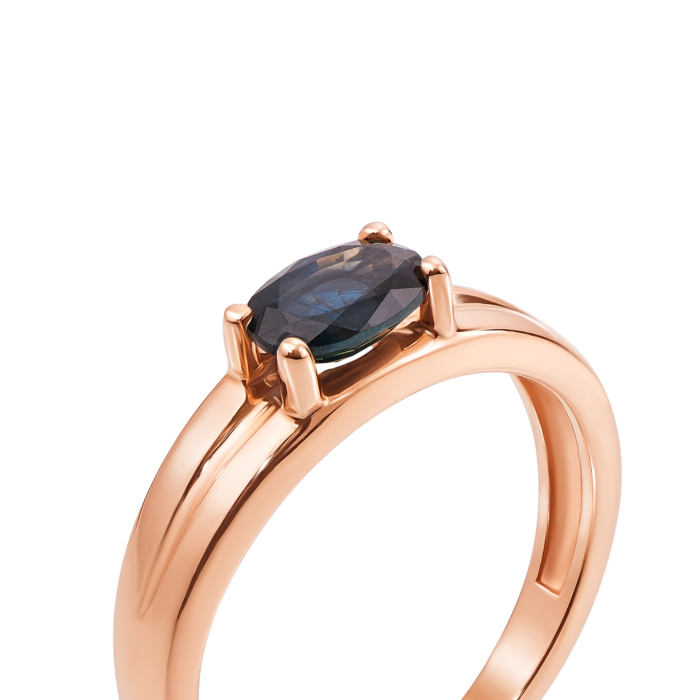 Золотое кольцо с сапфиром. Артикул 52595/сап