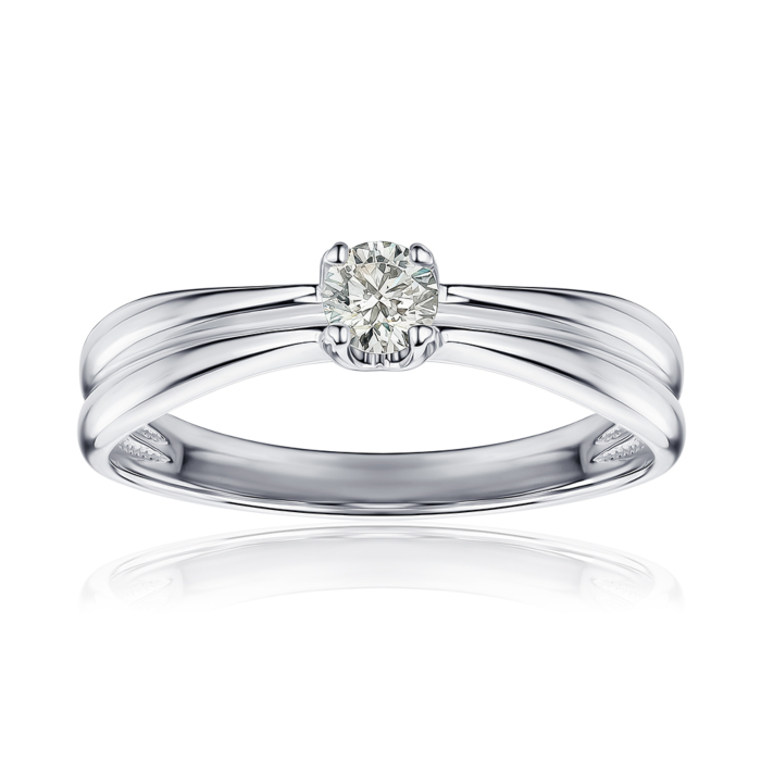 Золотое кольцо с бриллиантом 52604/02/1/9218