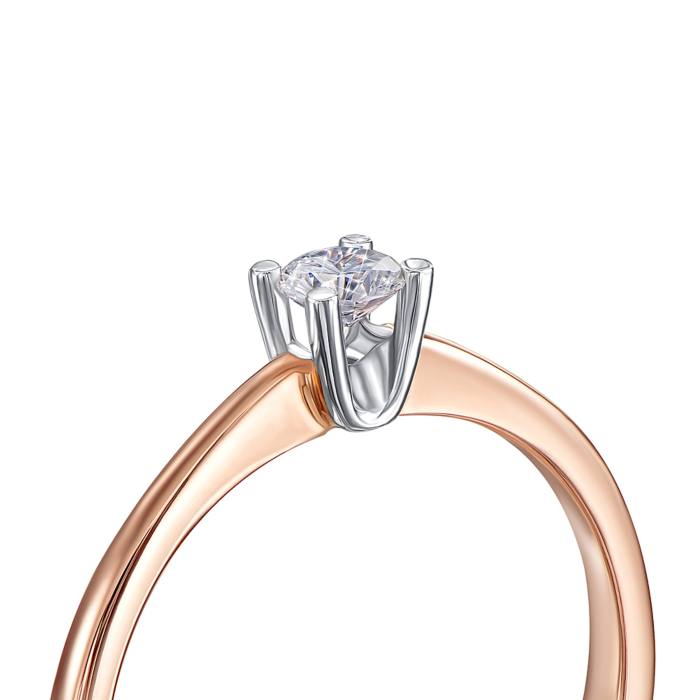 Золота каблучка з діамантом Артикул 52412/01/1/8014 (52412/3.5)