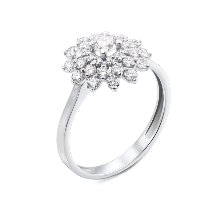 Золота каблучка з діамантами. Артикул 52640/02/1/8017