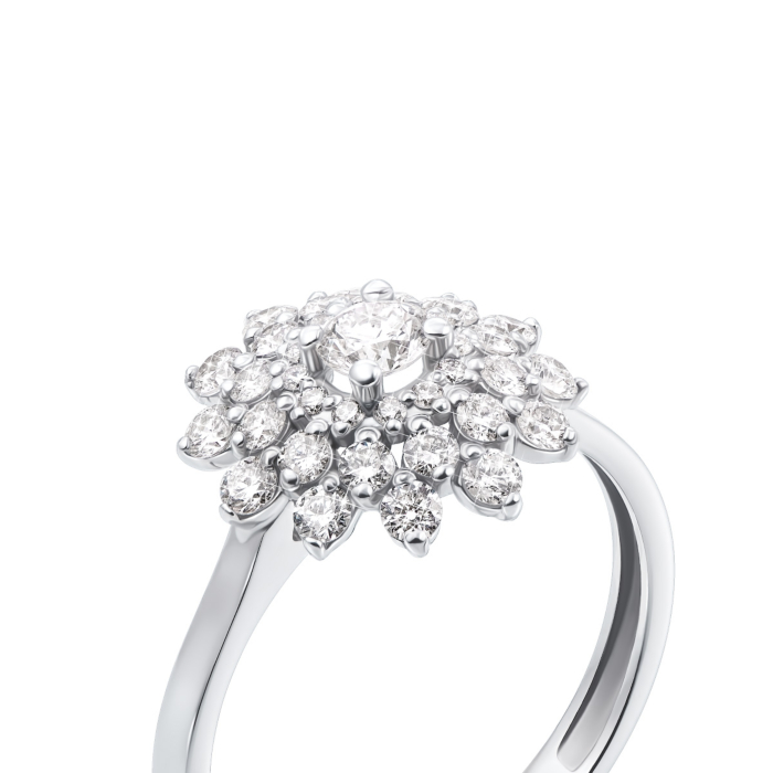 Золота каблучка з діамантами. Артикул 52640/02/1/8017