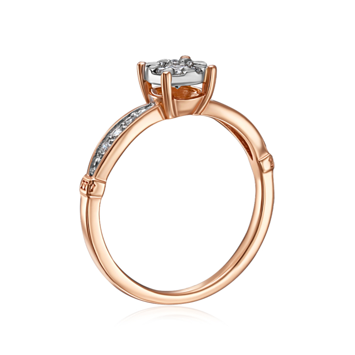 Золотое кольцо с бриллиантами. Артикул 52689/14/1/8408