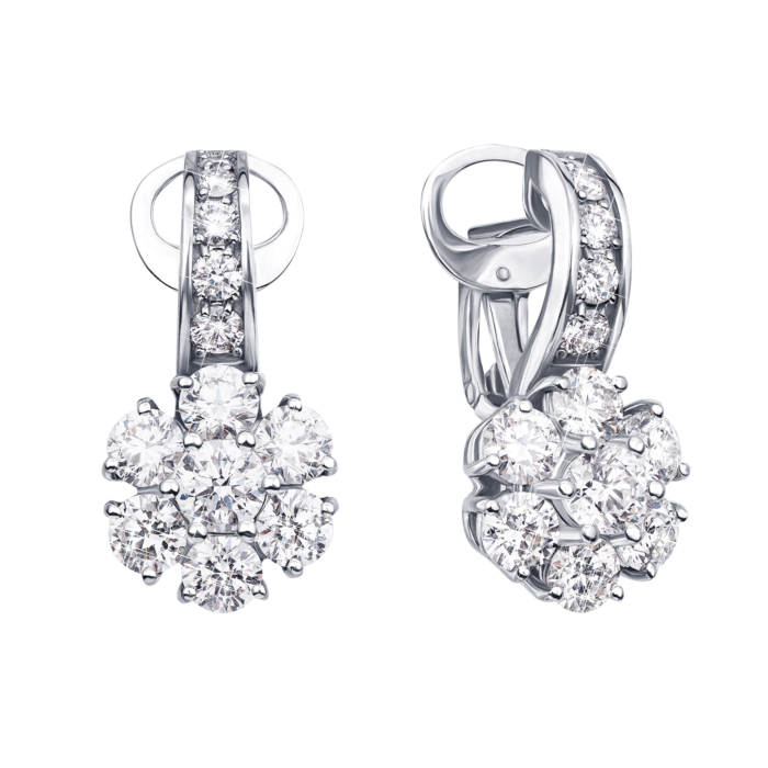 Золоті сережки з діамантами. Артикул 52708/5б