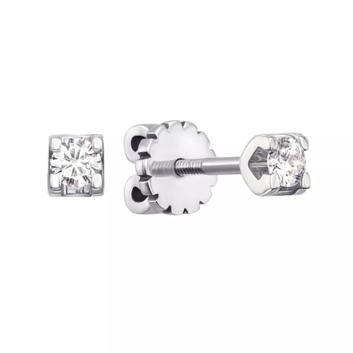 Золоті пусети з діамантом. Артикул 52756/02/1/8556