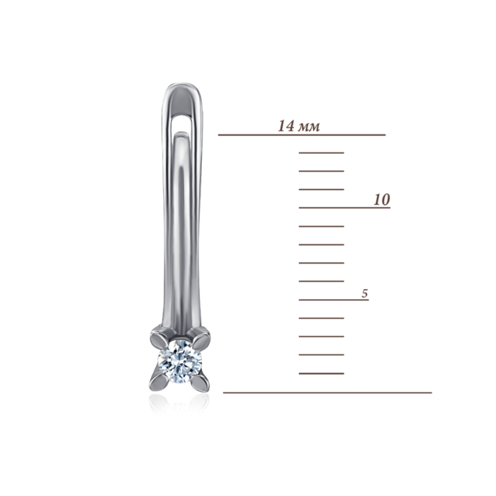 Золотые серьги с бриллиантами. Артикул 52812/2.5б