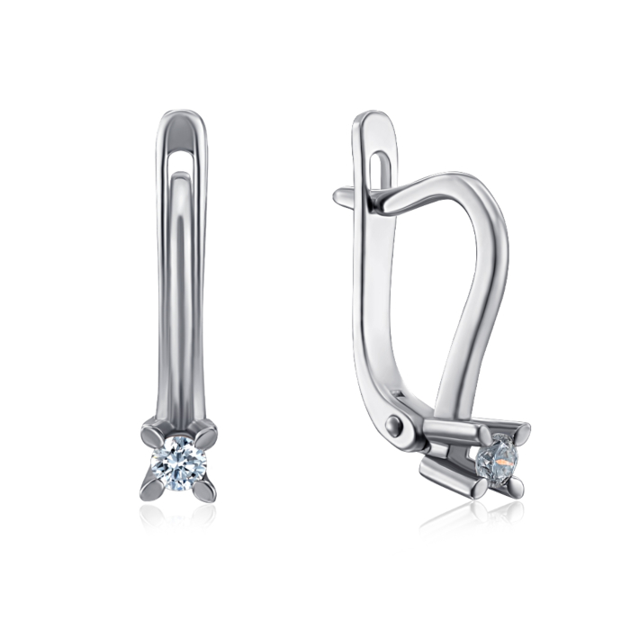 Золотые серьги с бриллиантами. Артикул 52812/2.5б