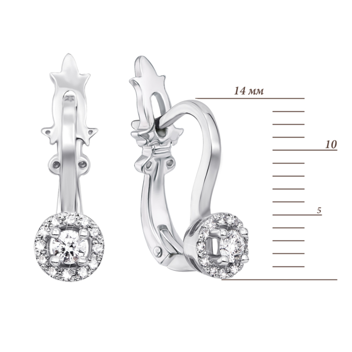 Золотые серьги с бриллиантами. Артикул 52813/2.5б