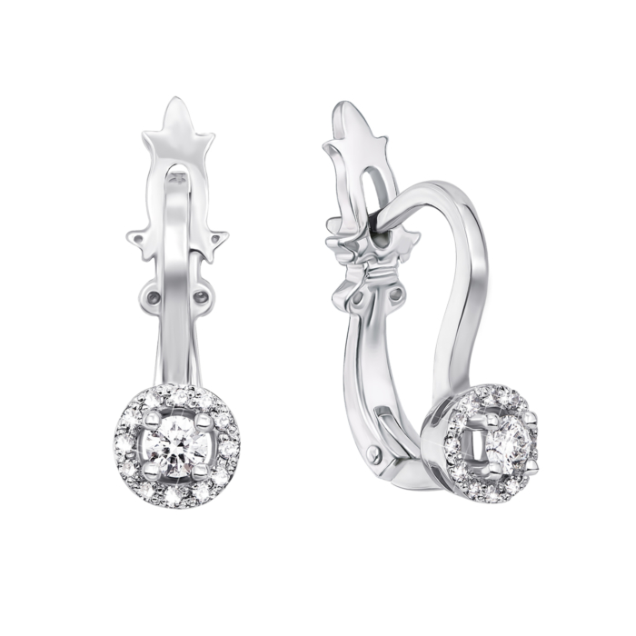 Золотые серьги с бриллиантами. Артикул 52813/2.5б