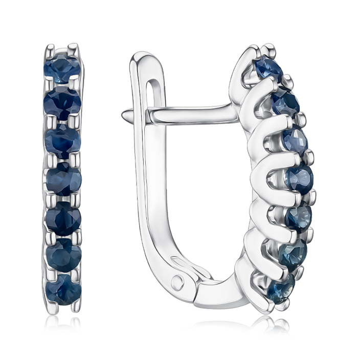 Золоті сережки з сапфірами 52814/02/1/8280