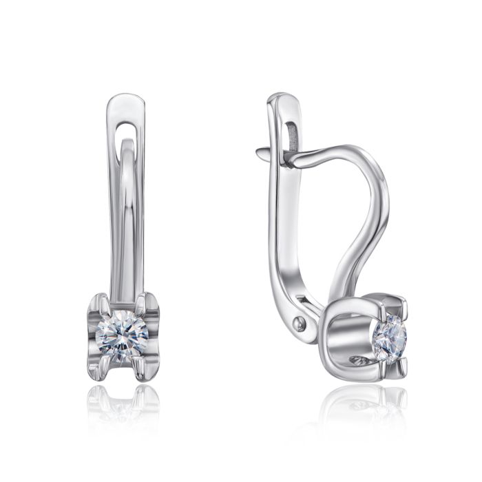 Золоті сережки з діамантами. Артикул 52815/02/1/8010 (52815/3б)